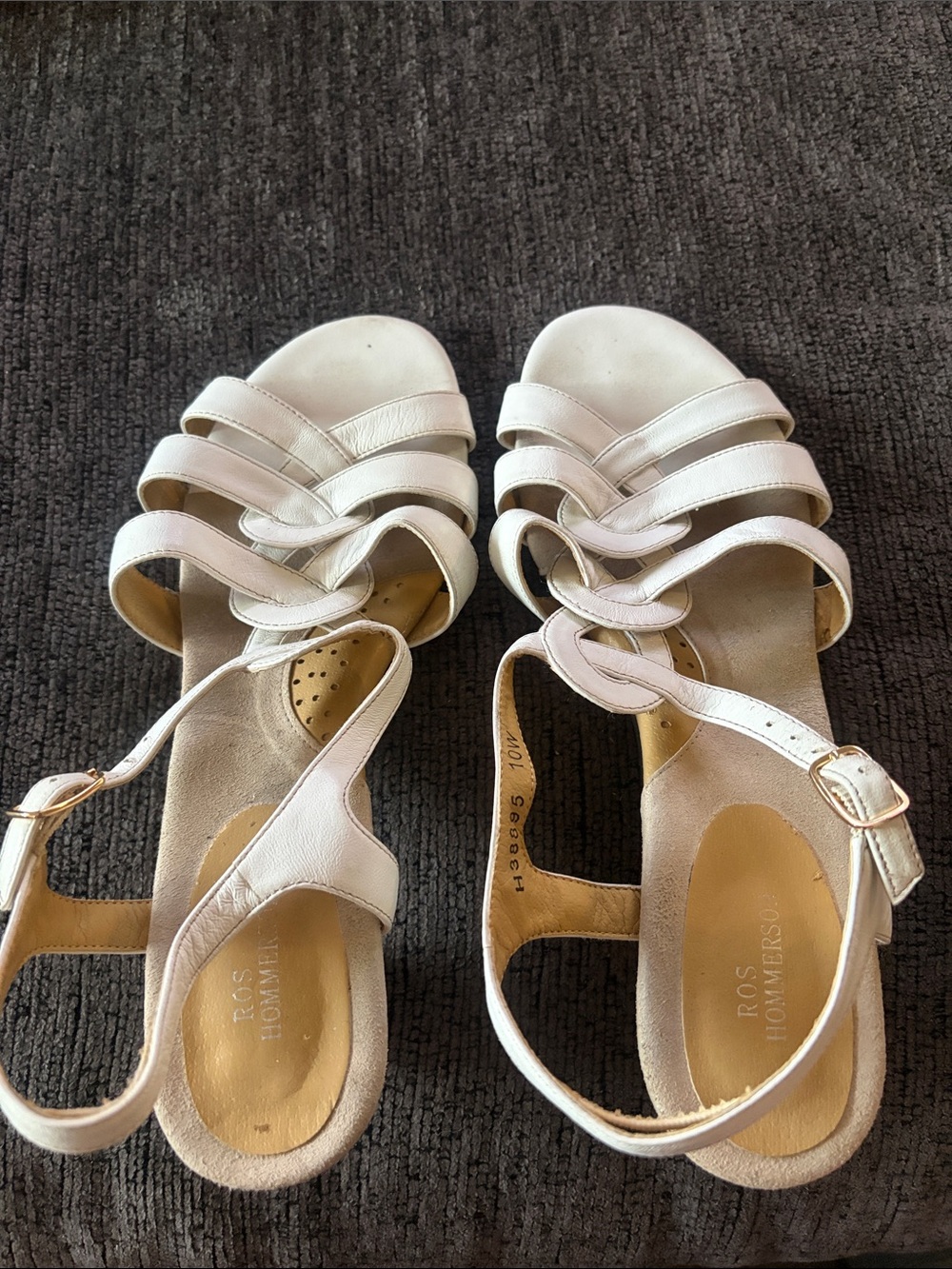Ros Hommerson White Strappy Slingback Sandals